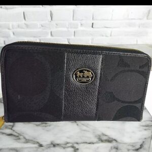 Vtg Coach Clutch Wallet Deep Thread Evening Fashion